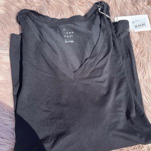 Black V neck top